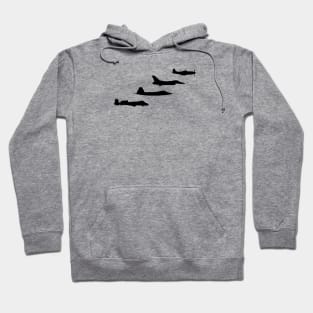 Heritage Flight - Mustang, Warthog, Viper, Raptor - Airshow Formation Hoodie